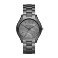 Michael Kors Slim Runway Roloi Batarias me Ggri Metalliko Brasele MK3413