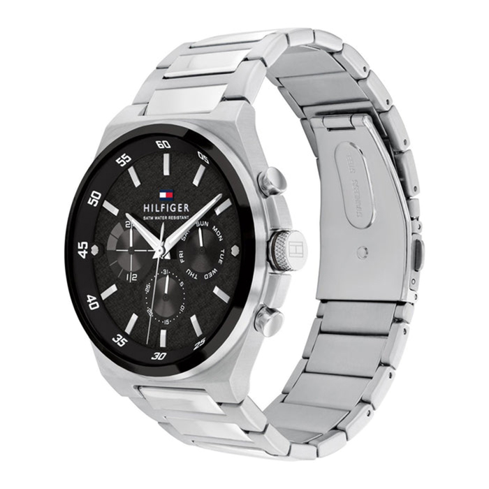 Tommy Hilfiger Dexter Roloi Batarias me Asimi Metalliko Brasele 1792087