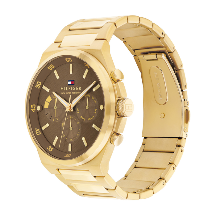 Tommy Hilfiger Horloge Ρολόι Μπαταρίας με Χρυσό Μεταλλικό Μπρασελέ 1792090 Tommy Hilfiger Horloge Roloi Batarias me Xruso Metalliko Brasele 1792090