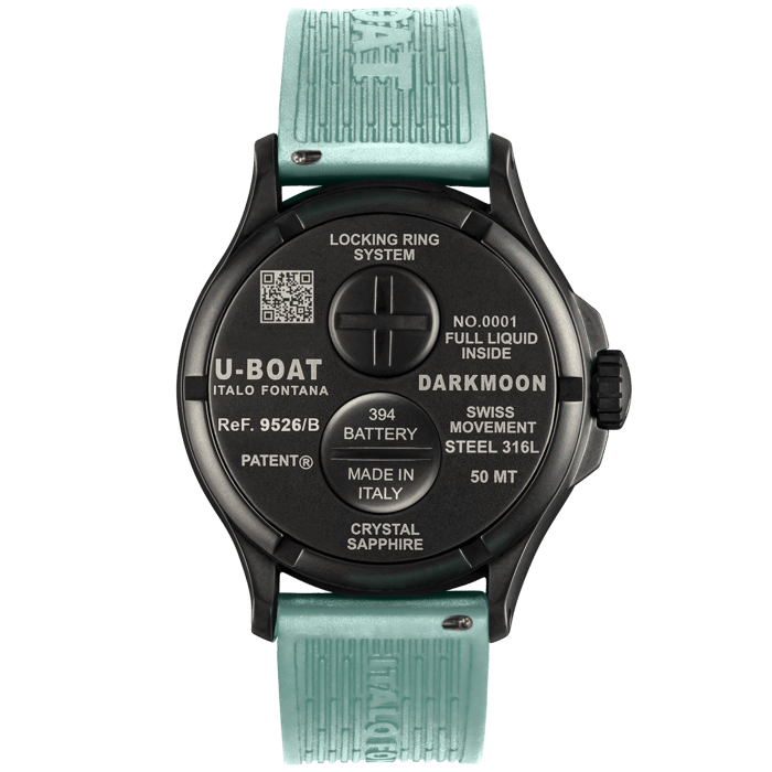 U-Boat 9526/B Darkmoon Aqua IPB Mens Watch 44mm 5ATM
