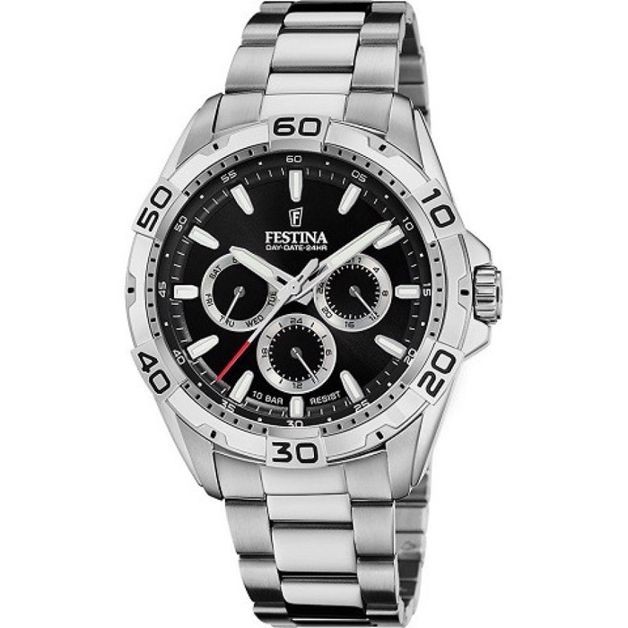 Festina Multifunction Roloi Batarias me Asimi Metalliko Brasele F20623/4