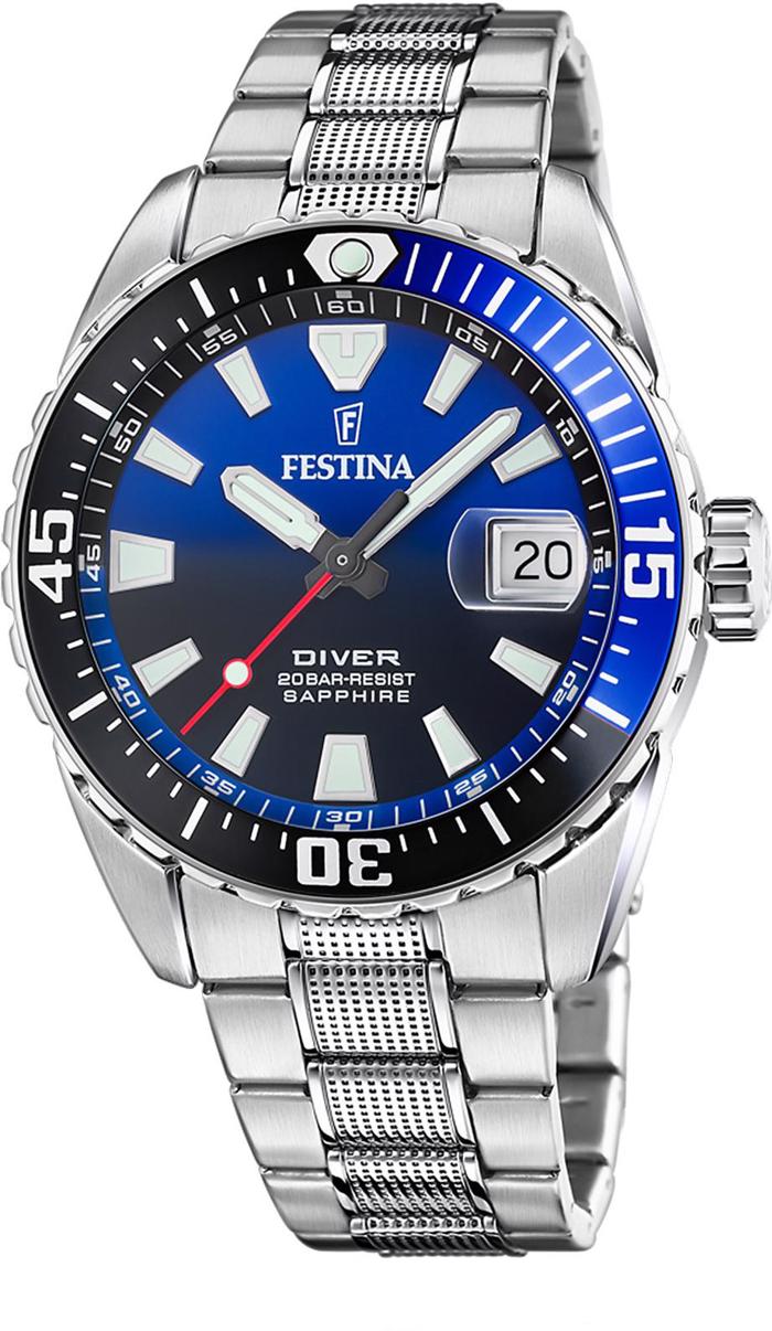 Festina Roloi Batarias me Asimi Metalliko Brasele F20669/5