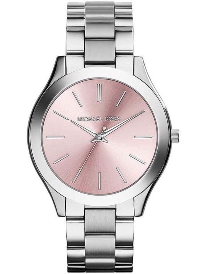 Michael Kors Slim Runway Roloi Batarias me Asimi Metalliko Brasele MK3380