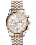 Michael Kors Lexington Roloi Xronogafos Batarias me Xruso / Asimi Metalliko Brasele MK5955