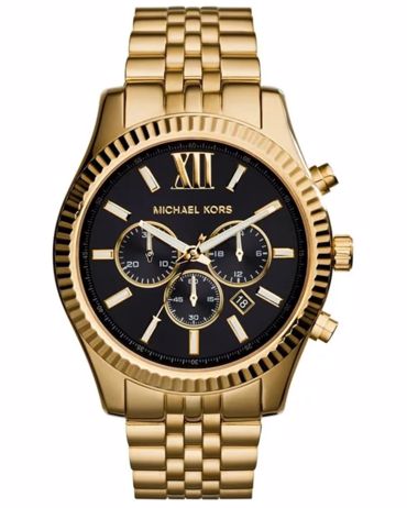 Michael Kors Lexington Ρολόι Χρονογράφος Μπαταρίας με Χρυσό Μεταλλικό Μπρασελέ MK8286
