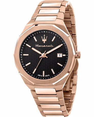 Maserati Ρολόι Μπαταρίας με Ροζ Χρυσό Μεταλλικό Μπρασελέ R8873642007