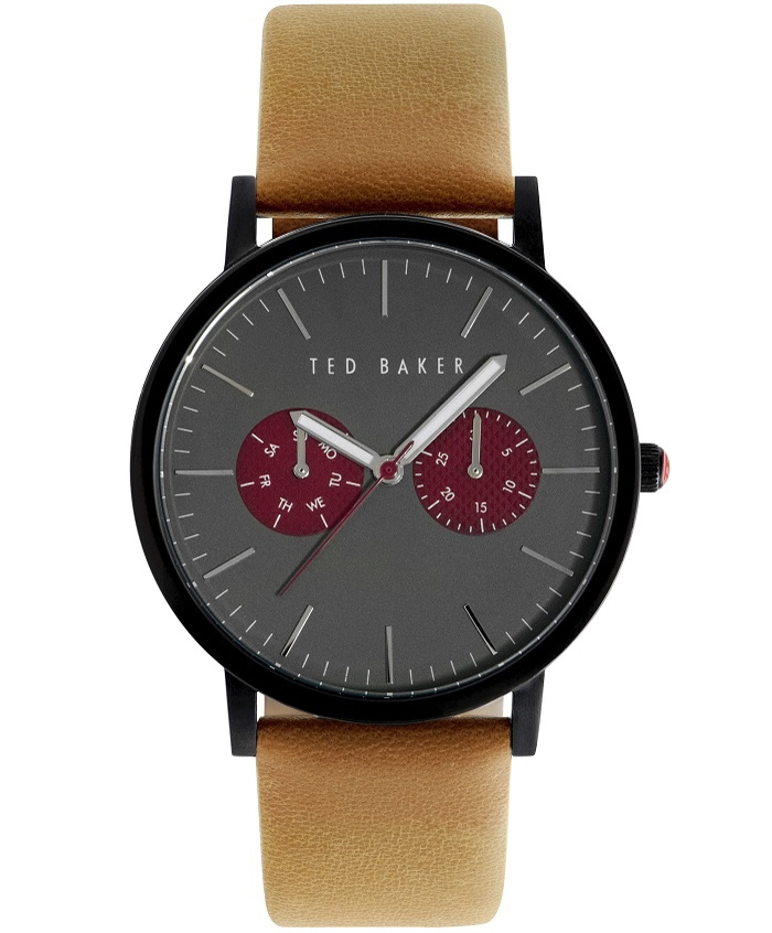 Ted Baker Brit Roloi Batarias me Kafe Dermatino Louraki TE10024783