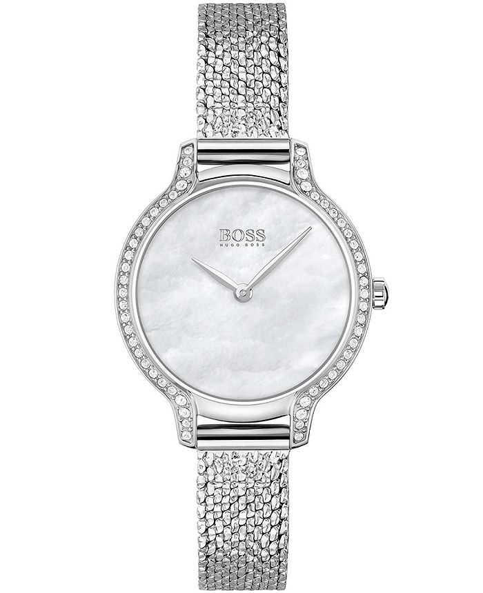 Hugo Boss Roloi Batarias me Asimi Metalliko Brasele 1502558
