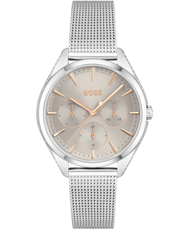 Hugo Boss Ρολόι Μπαταρίας με Ασημί Μεταλλικό Μπρασελέ 1502638