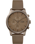 Lacoste Roloi Xronogafos Batarias me Kafe Dermatino Louraki 2010949