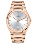 Edox Les Bemonts Roloi Batarias me Roz Xruso Metalliko Brasele 56003-37R-AIR