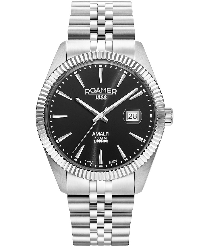 Roamer Amalfi Roloi Batarias me Asimi Metalliko Brasele 852833-41-55-20