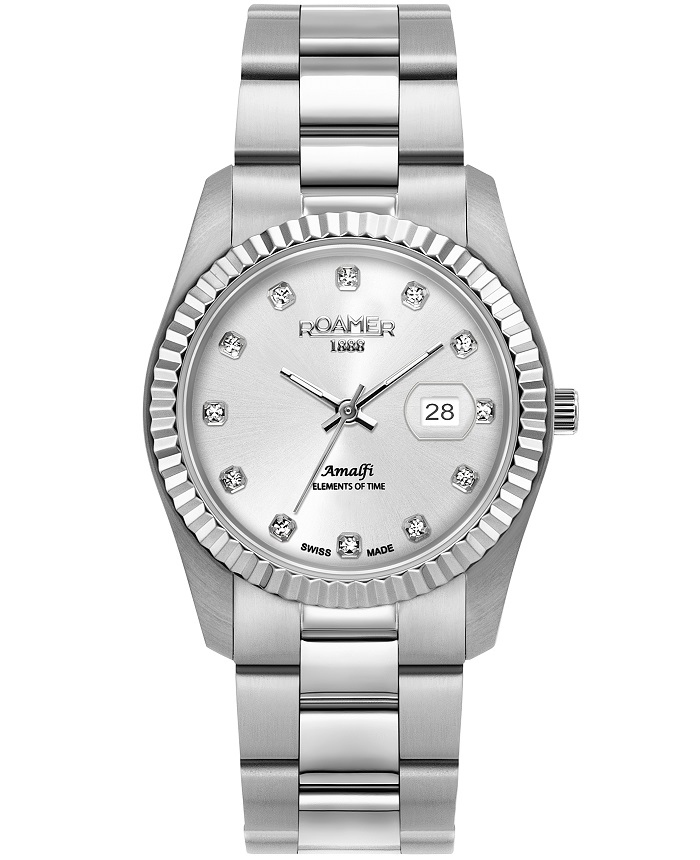Roamer Amalfi Roloi Batarias me Asimi Metalliko Brasele 852844-41-19-20