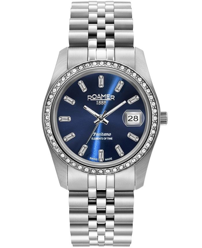 Roamer Positano Roloi Batarias me Asimi Metalliko Brasele 853858-41-49-20