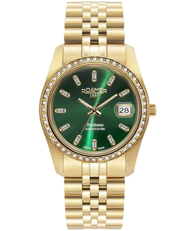 Roamer Positano Ρολόι Μπαταρίας με Χρυσό Μεταλλικό Μπρασελέ 853858-48-79-20