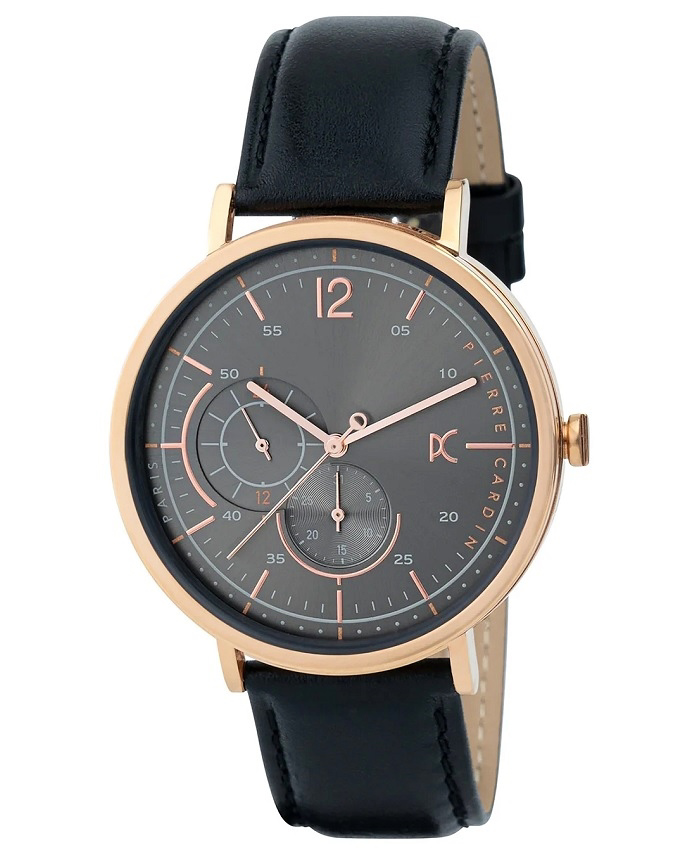 Pierre Cardin Bonne Stride Roloi Batarias me Mavro Dermatino Louraki CBN.3023