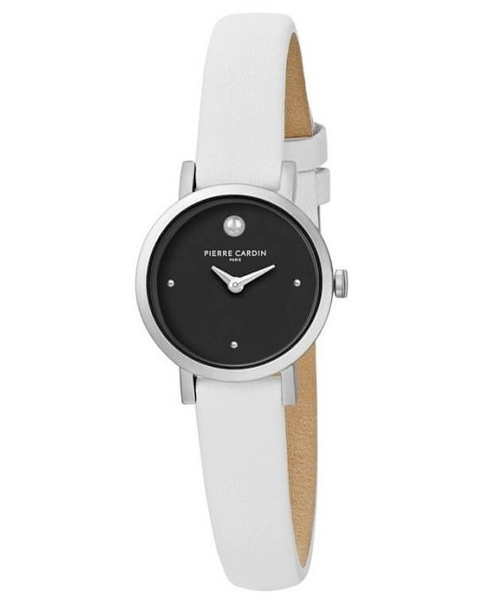 Pierre Cardin Canal St. Martin Pearls Roloi Batarias me Lefko Dermatino Louraki CCM.0505