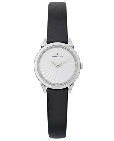 Pierre Cardin Pigalle PlissΓ©e Ρολόι Μπαταρίας με Μαύρο Δερμάτινο Λουράκι CPI.2507