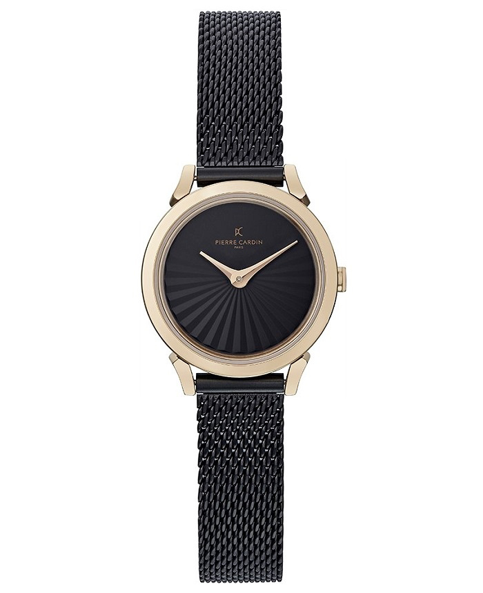 Pierre Cardin Pigalle PlissGe Roloi Batarias me Mavro Metalliko Brasele CPI.2516