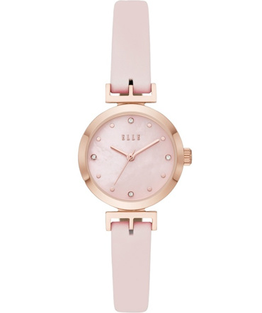Elle Odeon Ρολόι Μπαταρίας με Ροζ Δερμάτινο Λουράκι ELL21006