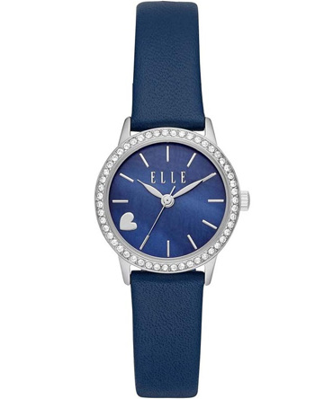 Elle Alma Ρολόι Μπαταρίας με Μπλε Δερμάτινο Λουράκι ELL21031