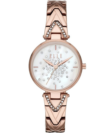 Elle Grand Palais Ρολόι Μπαταρίας με Ροζ Χρυσό Μεταλλικό Μπρασελέ ELL21043