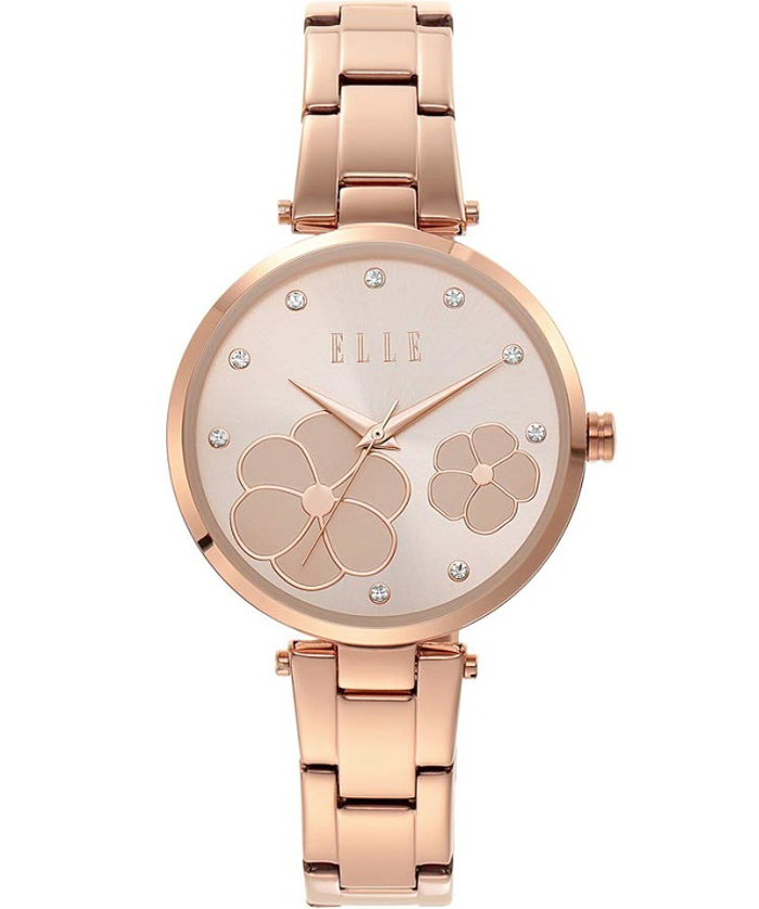 Elle Orsay Roloi Batarias me Roz Xruso Metalliko Brasele ELL25035
