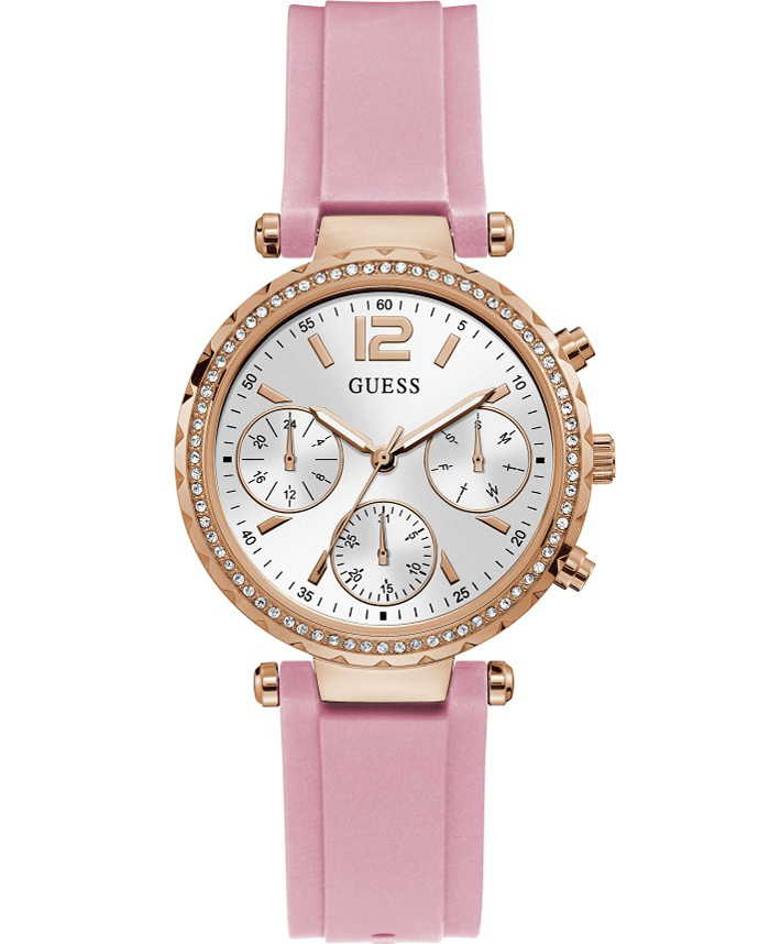 Guess Solstice Roloi Batarias me Roz Kaoutsouk Louraki GW0113L4