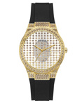 Guess Radiance Roloi Batarias me Mavro Kaoutsouk Louraki GW0482L1