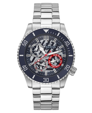 Guess Axle Ρολόι Μπαταρίας με Ασημί Μεταλλικό Μπρασελέ GW0488G1