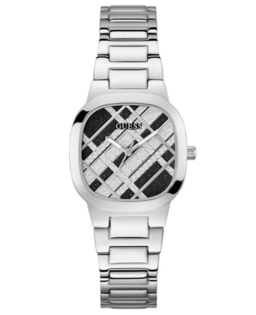 Guess Clash Ρολόι Μπαταρίας με Ασημί Μεταλλικό Μπρασελέ GW0600L1