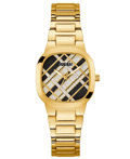 Guess Clash Roloi Batarias me Xruso Metalliko Brasele GW0600L2