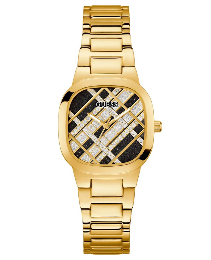 Guess Clash Roloi Batarias me Xruso Metalliko Brasele GW0600L2