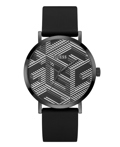 Guess Imprint Roloi Batarias me Mavro Kaoutsouk Louraki GW0625G3