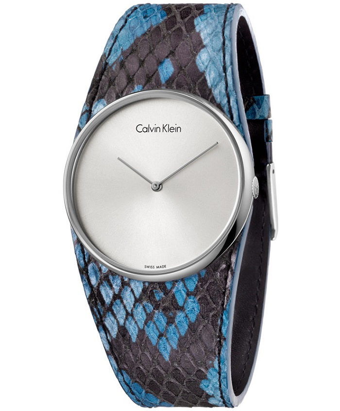 Calvin Klein Spellbound Roloi Batarias me Ble Dermatino Louraki K5V231V6