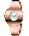 Calvin Klein Seamless Roloi Batarias me Roz Xruso Metalliko Brasele K8C2S616