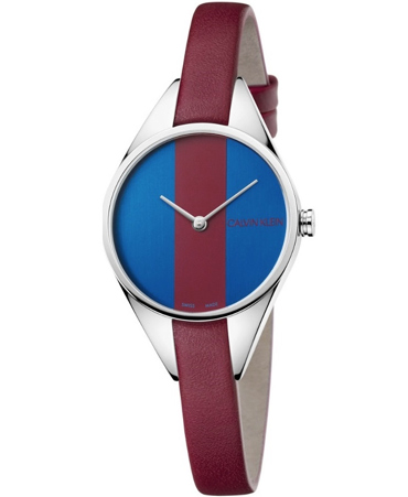 Calvin Klein Rebel Ρολόι Μπαταρίας με Κόκκινο Δερμάτινο Λουράκι K8P231UN