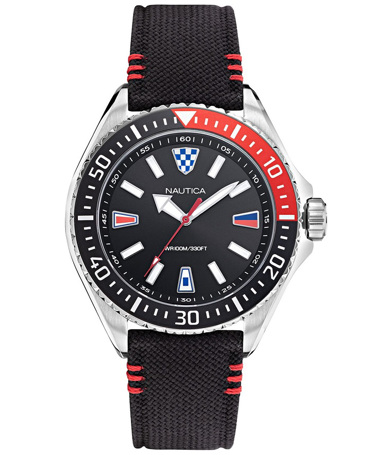 Nautica Crandon Park Ρολόι Μπαταρίας με Μαύρο Υφασμάτινο Λουράκι NAPCPS010