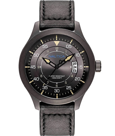 Nautica Point Loma Ρολόι Μπαταρίας με Μαύρο Δερμάτινο Λουράκι NAPPLP905