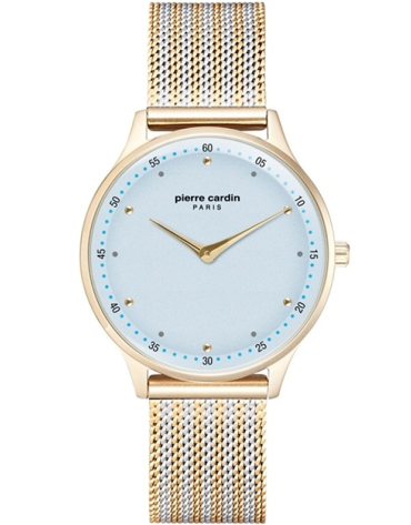 Pierre Cardin Fashion Ρολόι Μπαταρίας με Χρυσό / Ασημί Μεταλλικό Μπρασελέ PC902722F202