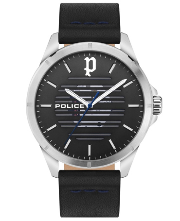 Police Barwara Ρολόι Μπαταρίας με Μαύρο Δερμάτινο Λουράκι PEWJA2204502