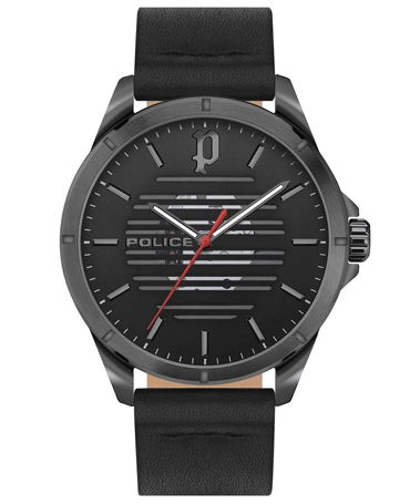 Police Ρολόι Μπαταρίας με Μαύρο Δερμάτινο Λουράκι PEWJA2204503