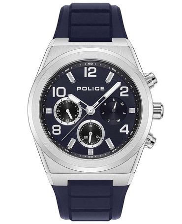 Police Salkantay Ρολόι Μπαταρίας με Μπλε Καουτσούκ Λουράκι PEWJQ2226701