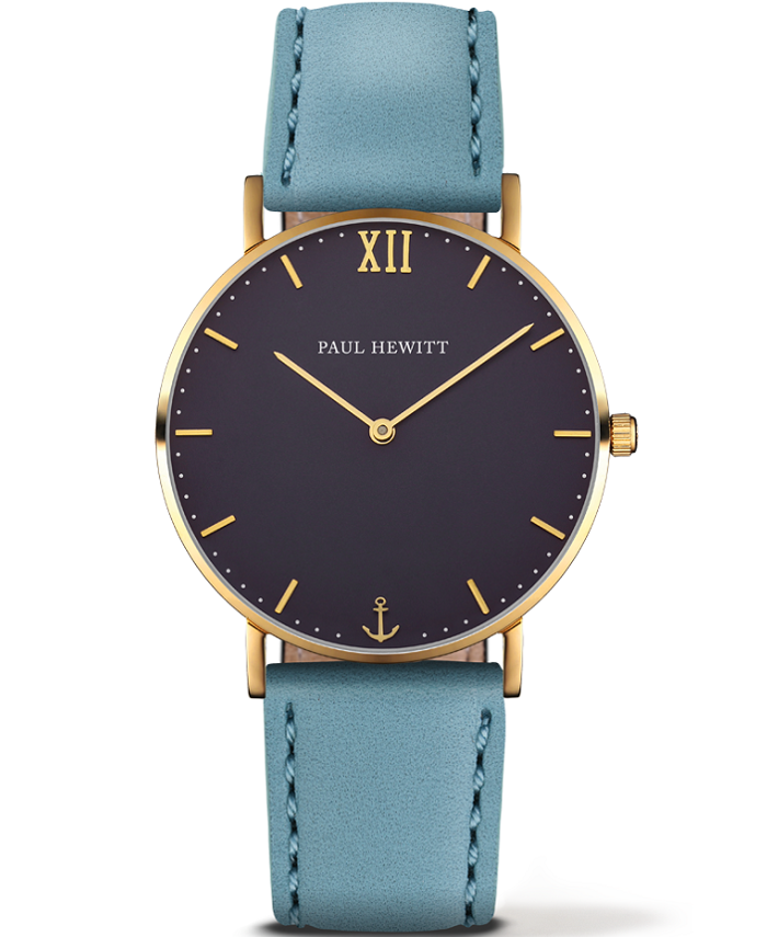 Paul Hewitt Sailor Line Roloi Batarias me Tirkouaz Dermatino Louraki PH-6455151K