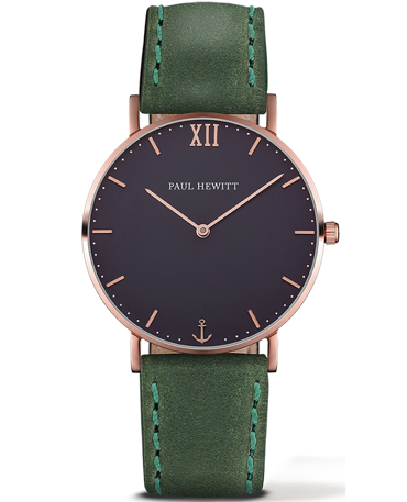 Paul Hewitt Sailor Line Ρολόι Μπαταρίας με Πράσινο Δερμάτινο Λουράκι PH-6455168L