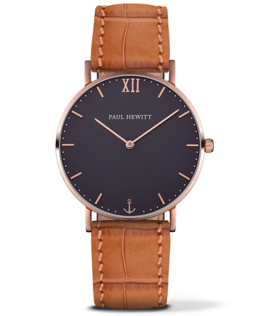 Paul Hewitt Sailor Line Ρολόι Μπαταρίας με Καφέ Δερμάτινο Λουράκι PH-6455172L