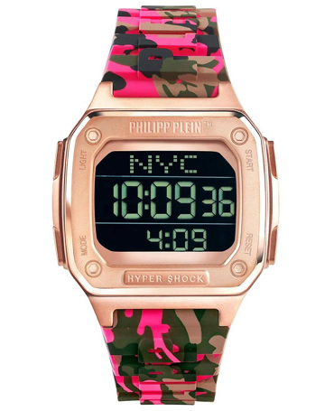 Philipp Plein Hyper Shock Ψηφιακό Ρολόι Μπαταρίας με Πολύχρωμο Καουτσούκ Λουράκι PWHAA1622