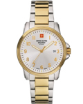 Swiss Alpine Military by Grovana Roloi Batarias me Xruso / Asimi Metalliko Brasele SAM7011.1142