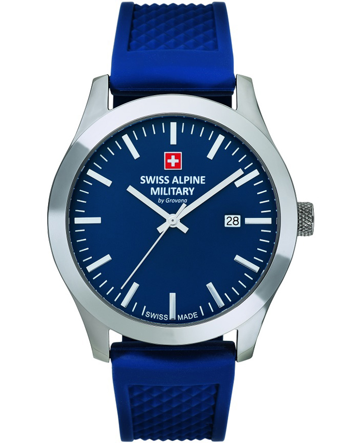 Swiss Alpine Military by Grovana Roloi Batarias me Ble Kaoutsouk Louraki SAM7055.1835