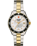 Swiss Alpine Military by Grovana Roloi Batarias me Xruso / Asimi Metalliko Brasele SAM7740.1142